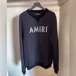 AMIRI  Black Crew Neck Sweater